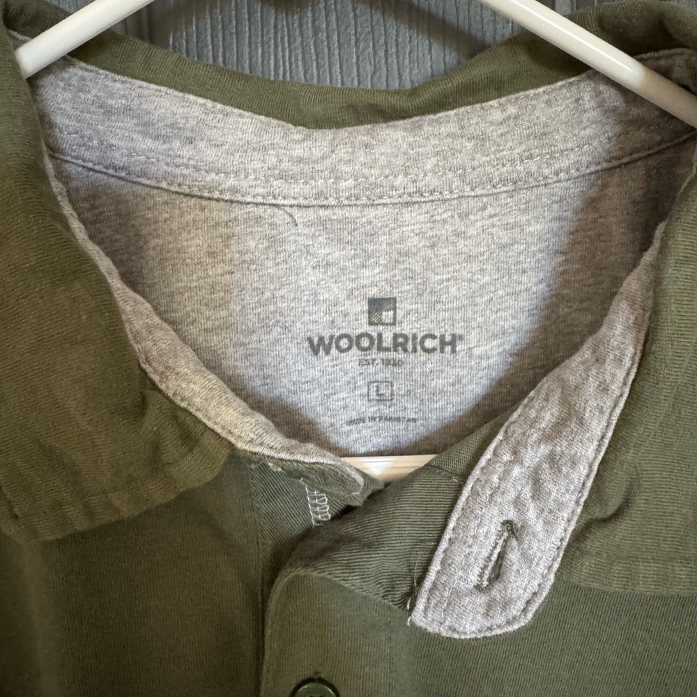 Woolrich Olive Green Lightweight Shirt Jacket
